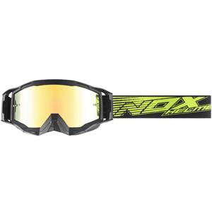 Motokrosa brilles NOX Spectre melnas-dzeltenas