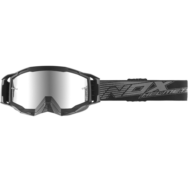 NOX Spectre motokrosa brilles melni pelēkas