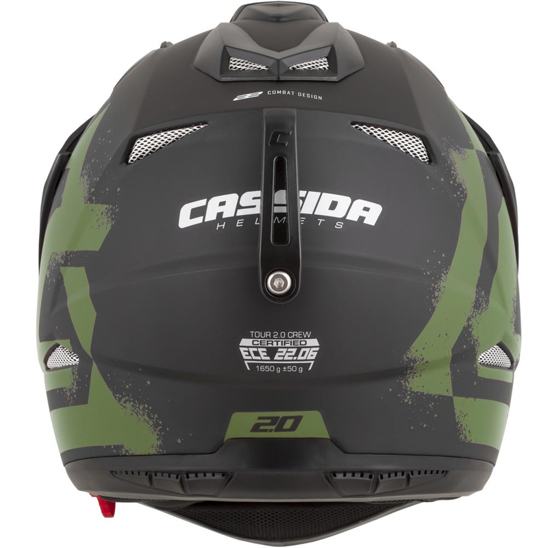 Enduro motocikla ķivere Cassida Tour 2.0 Crew matēti melna-tumši zaļa