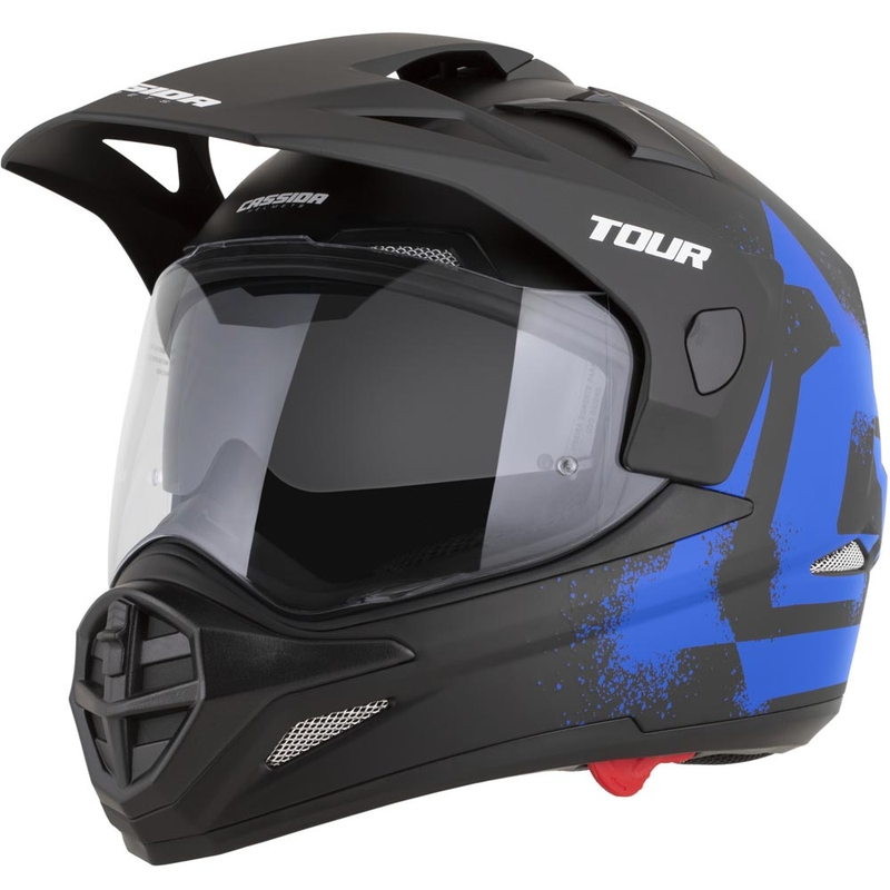 Enduro motocikla ķivere Cassida Tour 2.0 Crew matēta melna-zila
