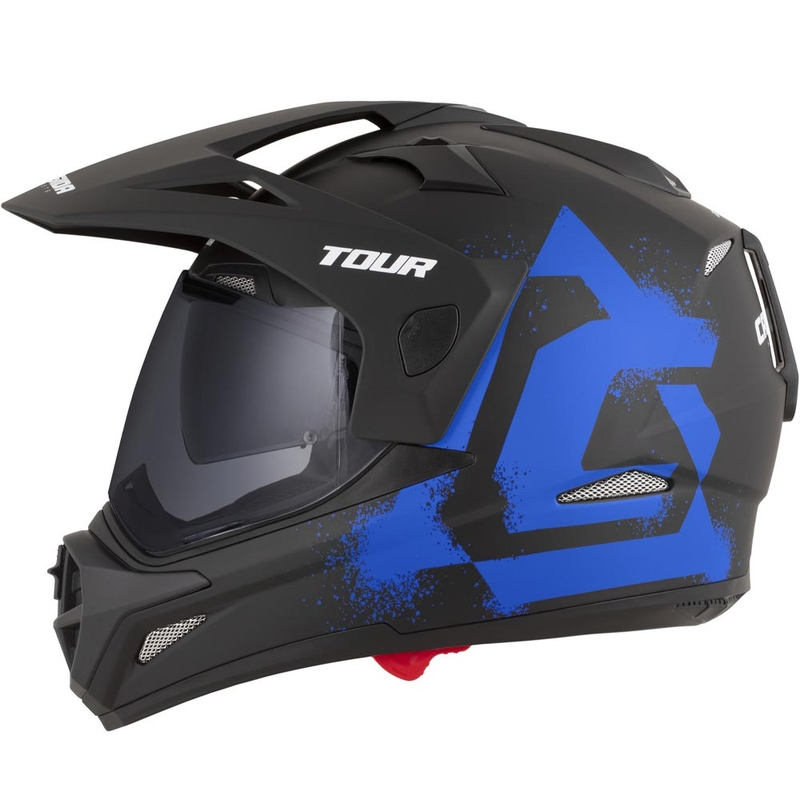 Enduro motocikla ķivere Cassida Tour 2.0 Crew matēta melna-zila