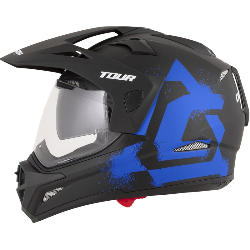 Enduro motocikla ķivere Cassida Tour 2.0 Crew matēta melna-zila