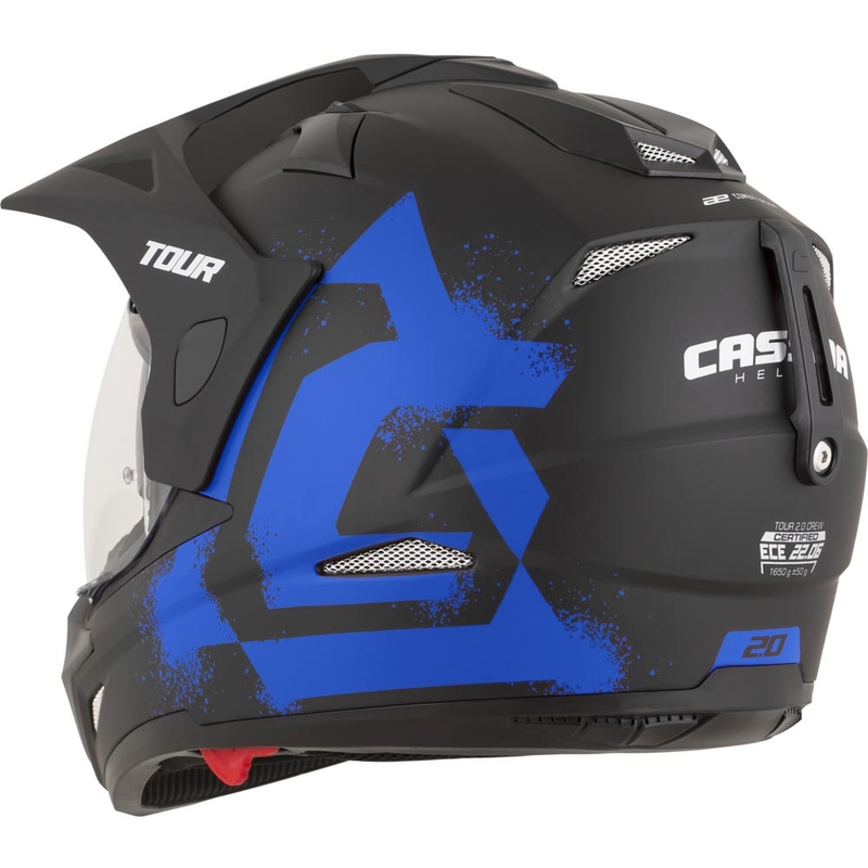 Enduro motocikla ķivere Cassida Tour 2.0 Crew matēta melna-zila