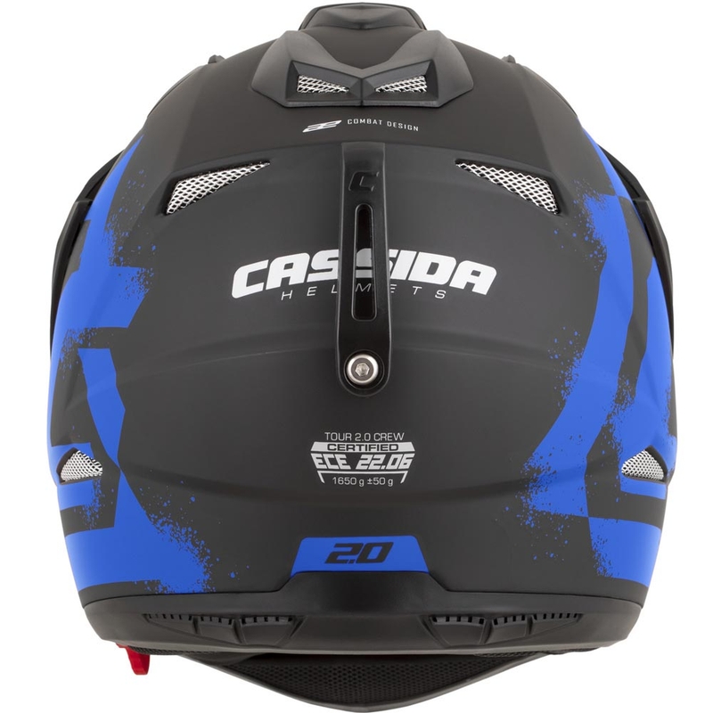 Enduro motocikla ķivere Cassida Tour 2.0 Crew matēta melna-zila