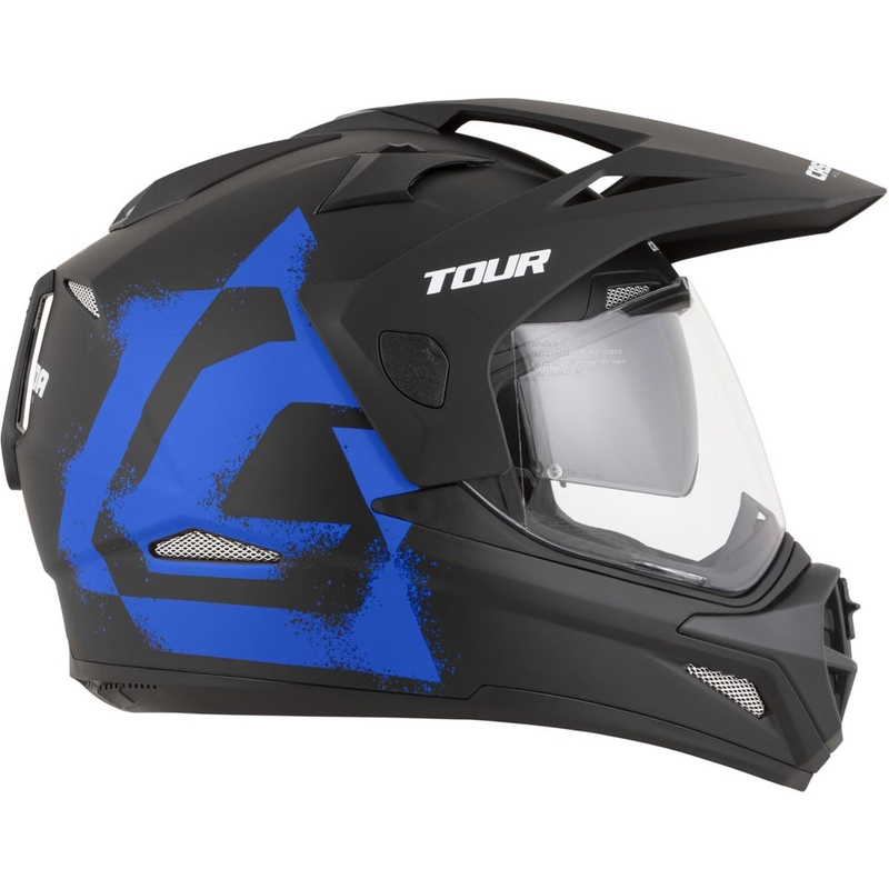 Enduro motocikla ķivere Cassida Tour 2.0 Crew matēta melna-zila