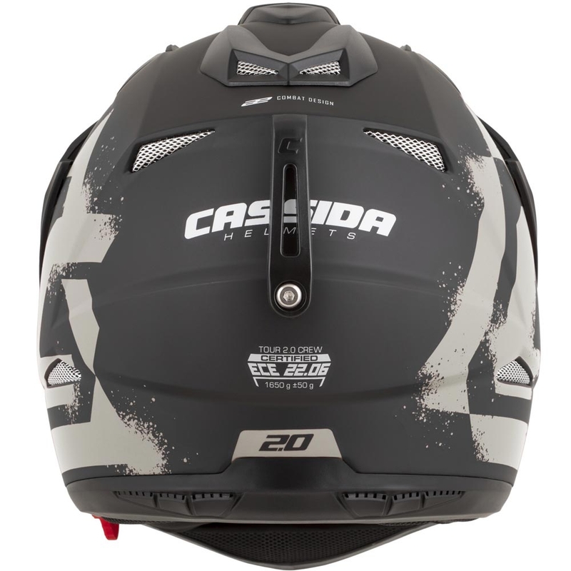 Enduro motocikla ķivere Cassida Tour 2.0 Crew matēta melna-smilšu