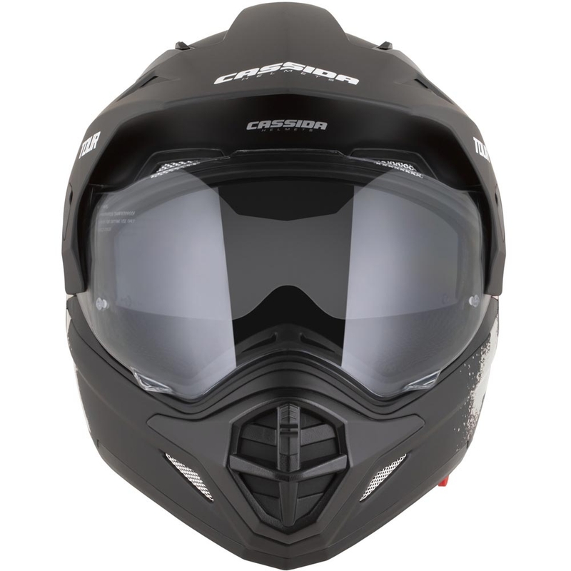 Enduro motocikla ķivere Cassida Tour 2.0 Crew matēta melna-smilšu