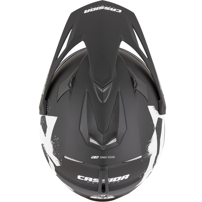 Enduro motocikla ķivere Cassida Tour 2.0 Crew matēta melna-balta