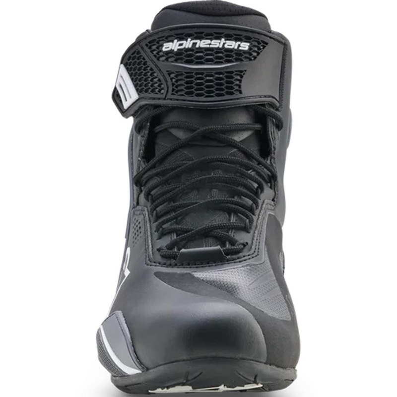 Alpinestars Faster-4 Drystar motociklu zābaki melni-tumši pelēki-balti