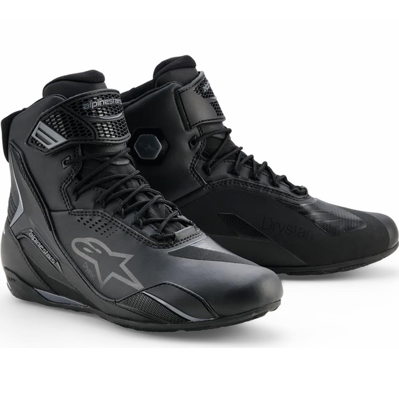 Alpinestars Faster-4 Drystar motociklu zābaki melni-tumši pelēki