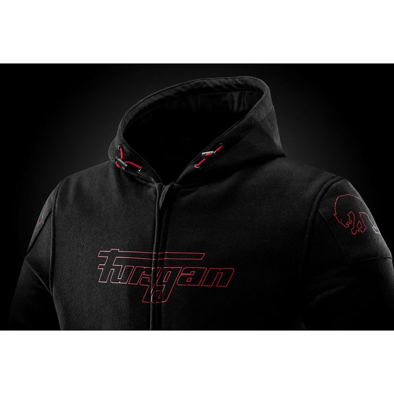 Furygan Livio X Kevlar® motocikla jaka melna-sarkana