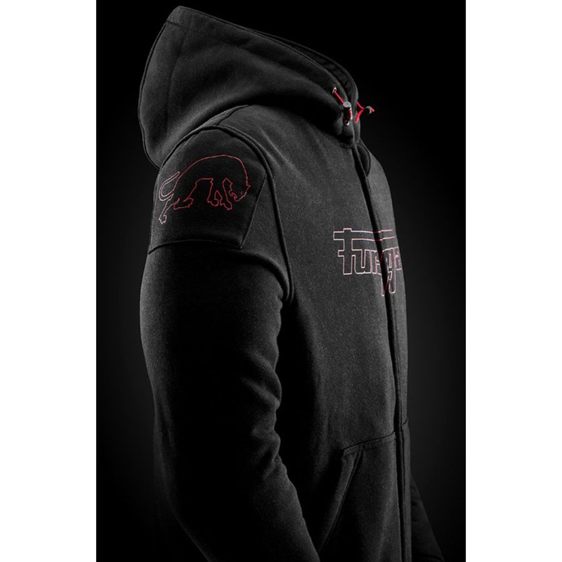 Furygan Livio X Kevlar® motocikla jaka melna-sarkana