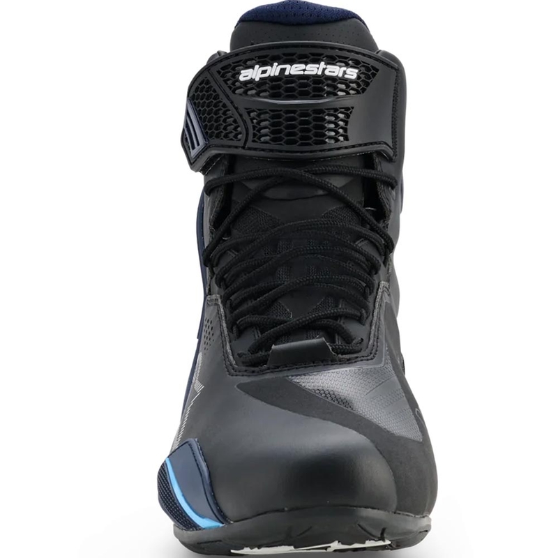 Alpinestars Faster-4 Drystar motociklu zābaki melni-zili-balti