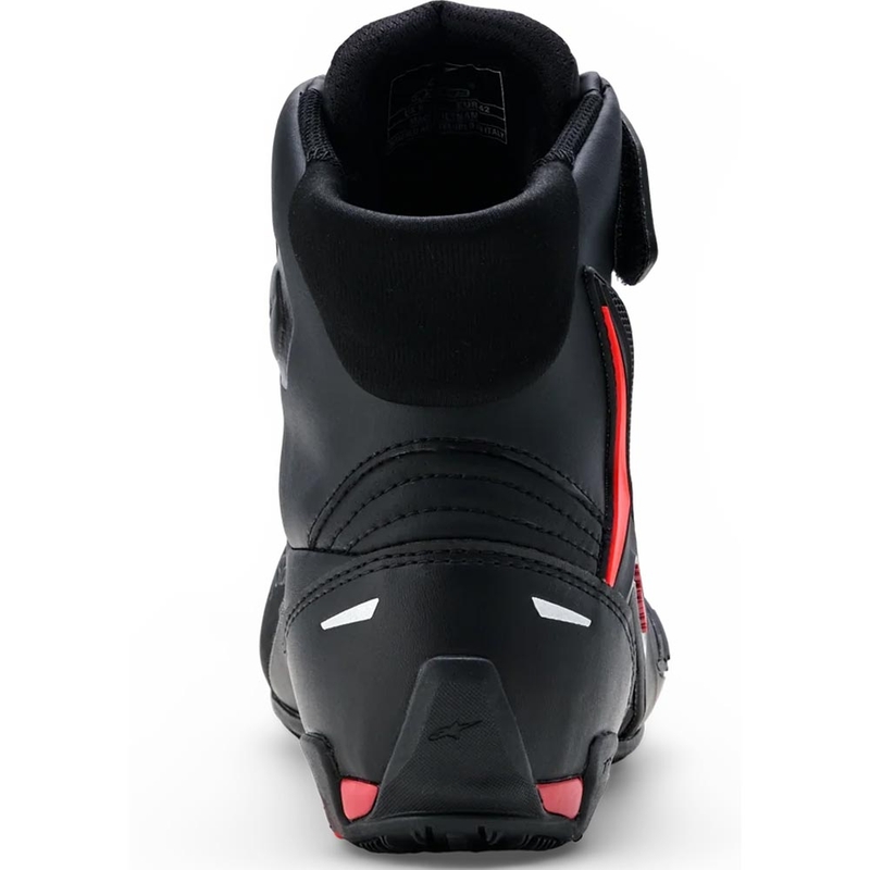 Alpinestars Faster-4 Drystar motociklu zābaki melni-fluorescējoši sarkani