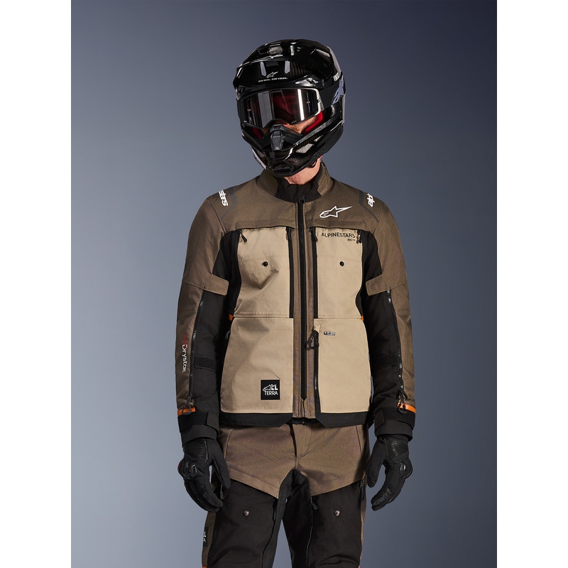 Alpinestars Cusco Drystar motocikla jaka brūna-melna