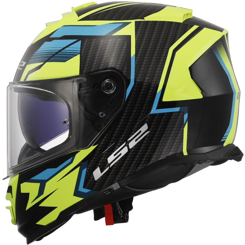 LS2 FF800 Storm II Tracker melns-fluo dzeltens integrālā moto ķivere