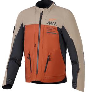 Alpinestars AMT-8 Stretch Drystar XF motocikla jaka brūna-oranža-melna