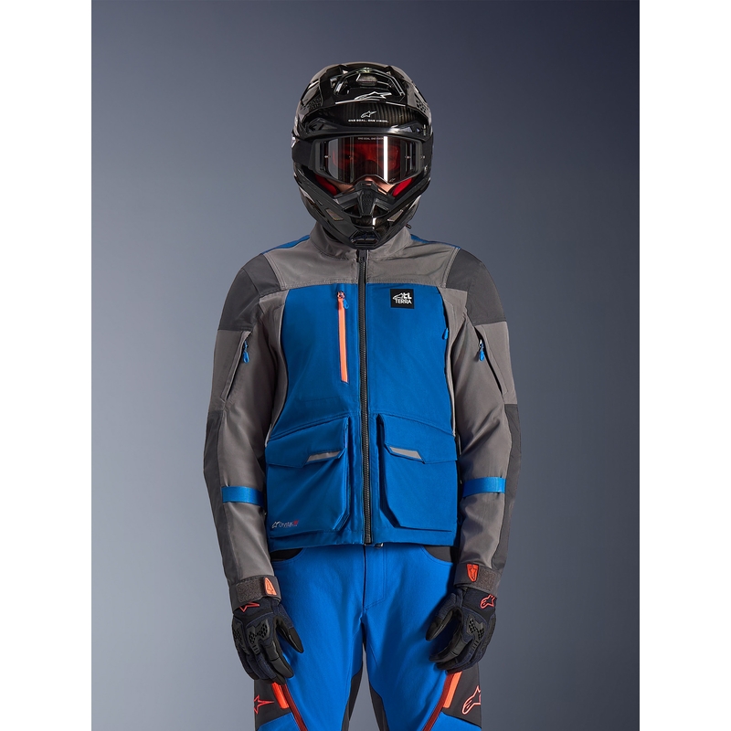 Alpinestars Maxdura Drystar XF motocikla jaka zila-tumši pelēka