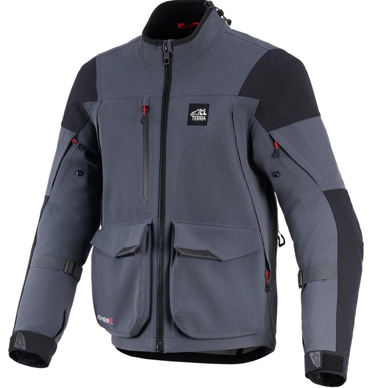 Alpinestars Maxdura Drystar XF motocikla jaka tumši pelēka-melna