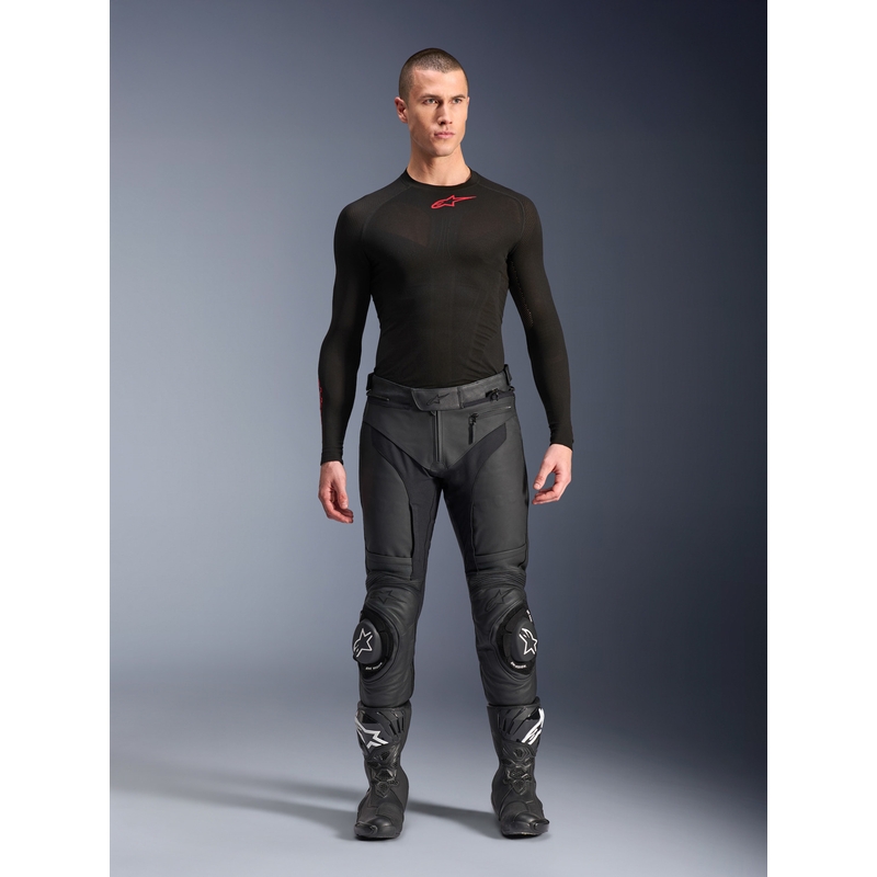 Alpinestars Missile 3 ādas motocikla bikses melnas