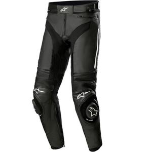 Alpinestars Missile 3 ādas motocikla bikses melnas-baltas