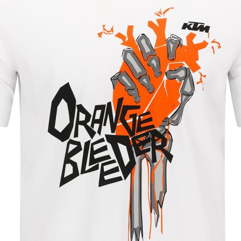 KTM Orange Bleeder T-krekls, balts