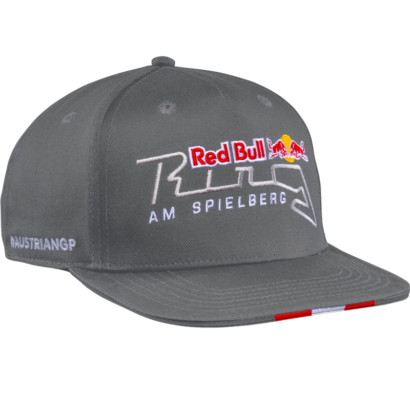 Red Bull Racing Austrian GP cepure ar plakanu malu, pelēka
