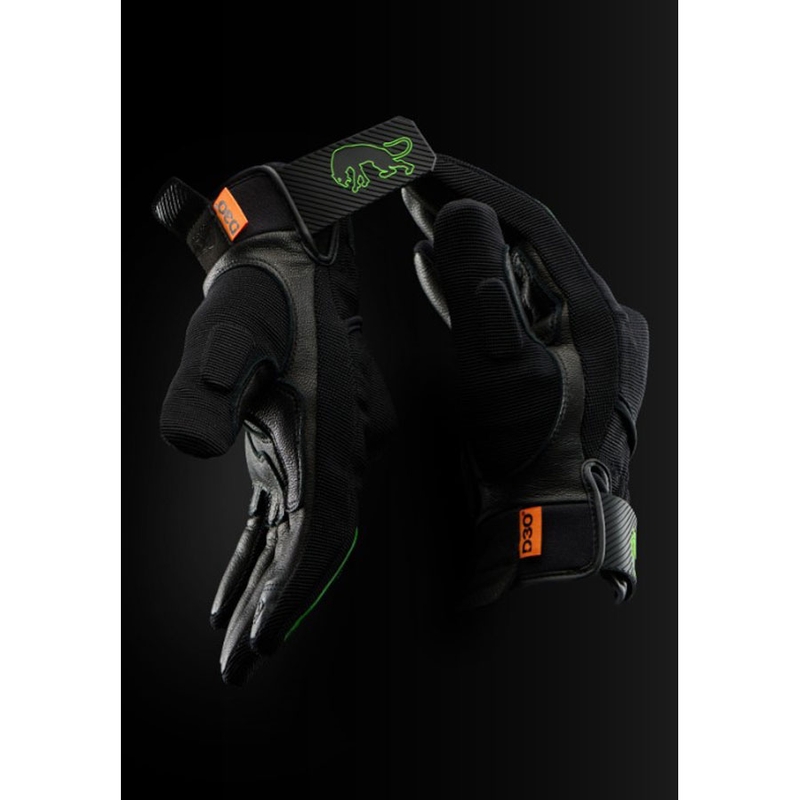 Furygan Jet D3O Evo motocikla cimdi melni-zaļi