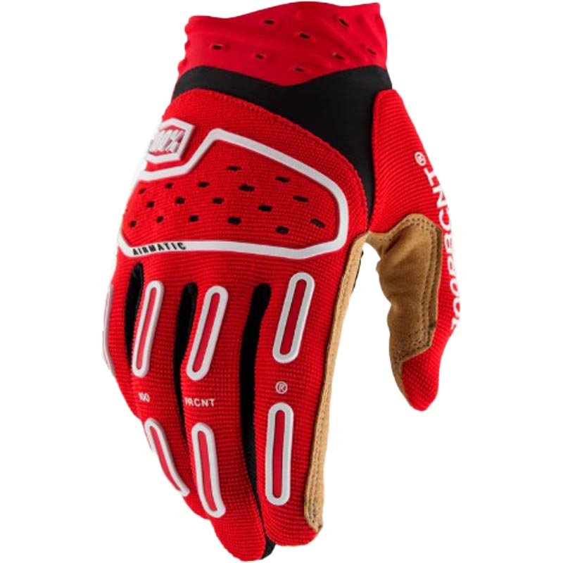 Motokrosa cimdi 100% Airmatic 2 sarkani-melni