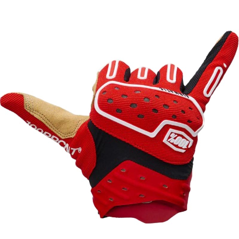 Motokrosa cimdi 100% Airmatic 2 sarkani-melni