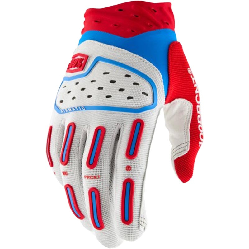 Motokrosa cimdi 100% Airmatic 2 sarkani-balti-zili