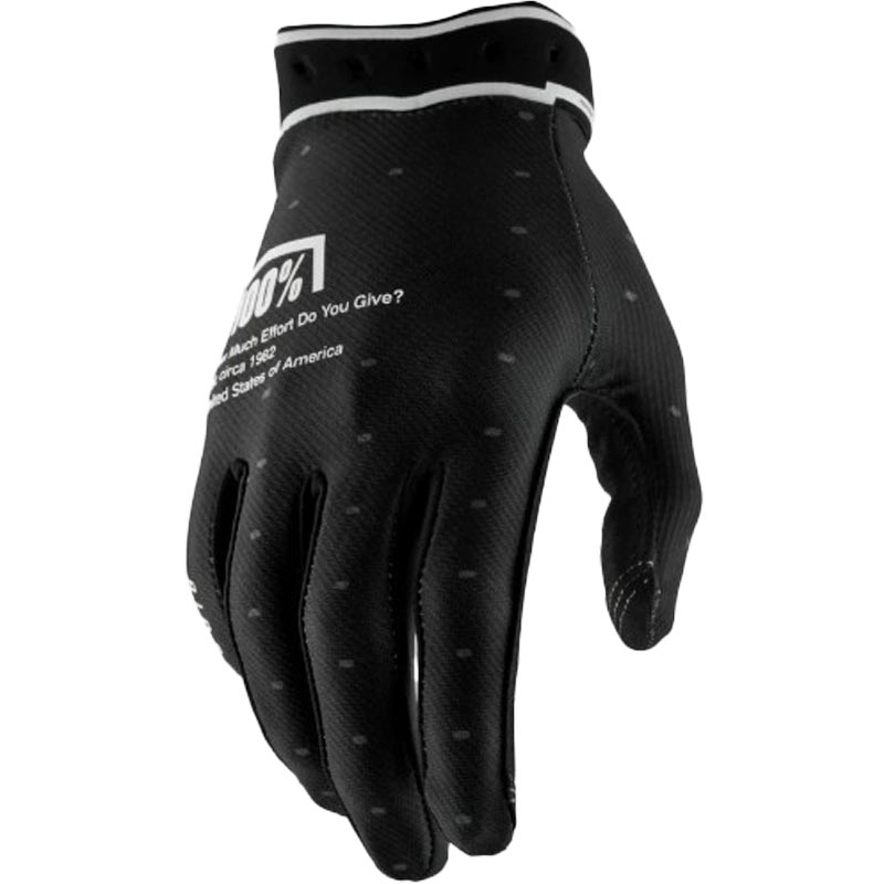 Motokrosa cimdi 100% Ridefit melni