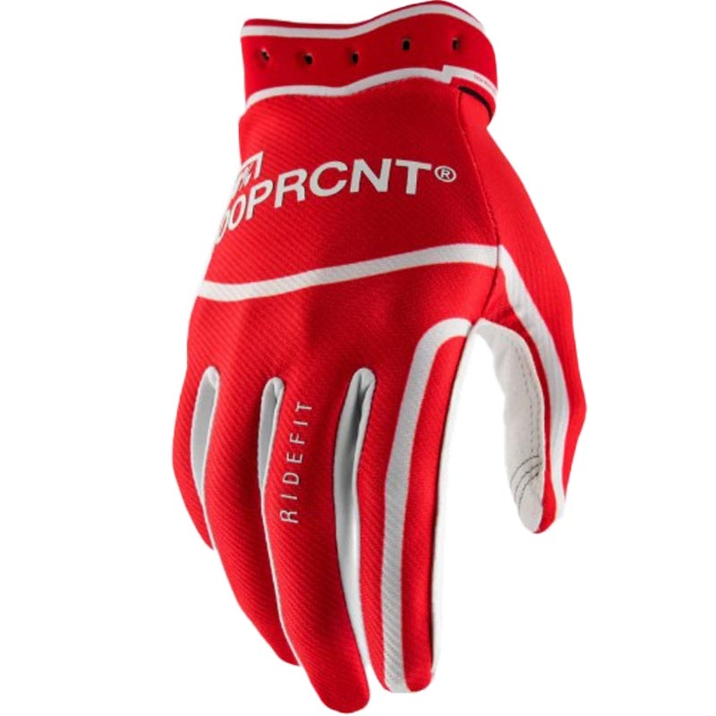 Motokrosa cimdi 100% Ridefit sarkani