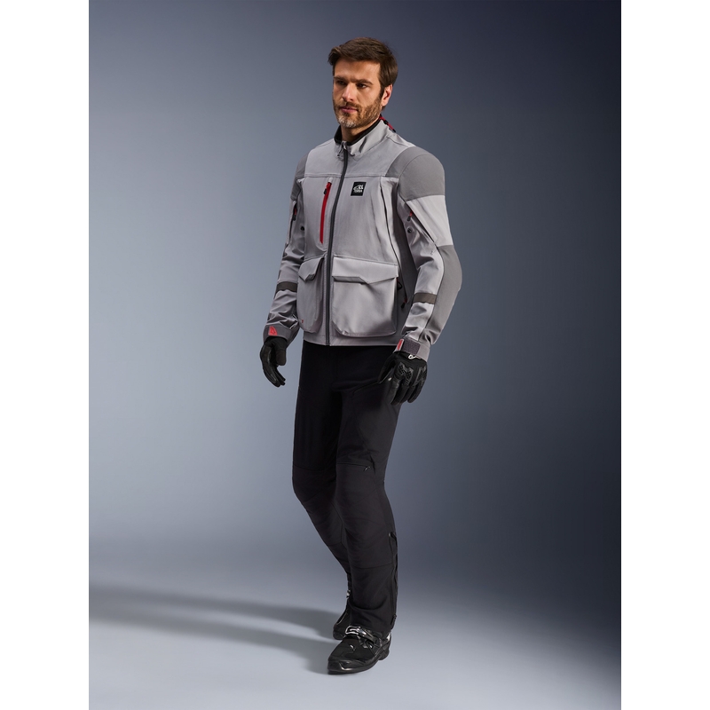 Alpinestars Maxdura Drystar XF motocikla jaka gaiši pelēka-tumši pelēka