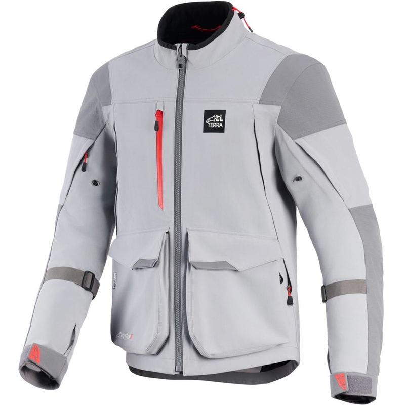 Alpinestars Maxdura Drystar XF motocikla jaka gaiši pelēka-tumši pelēka