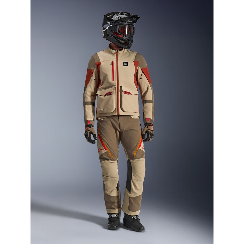 Alpinestars Maxdura Drystar XF motocikla jaka brūna-oranža