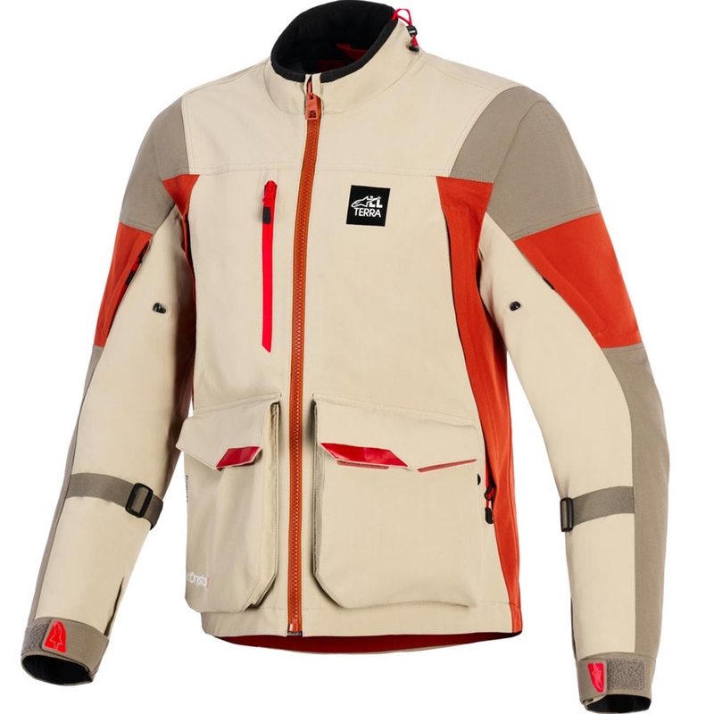 Alpinestars Maxdura Drystar XF motocikla jaka brūna-oranža