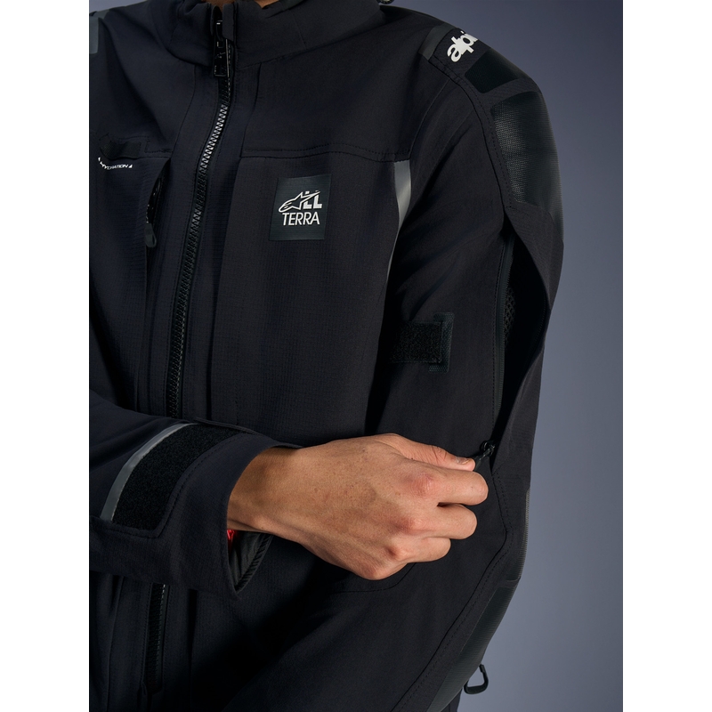 Alpinestars Andes PRO Drystar XF motocikla jaka melna-tumši pelēka