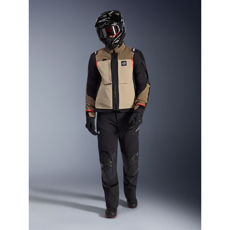 Alpinestars Andes PRO Drystar XF motocikla jaka brūna-melna-oranža