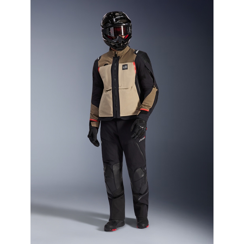 Alpinestars Andes PRO Drystar XF motocikla jaka brūna-melna-oranža