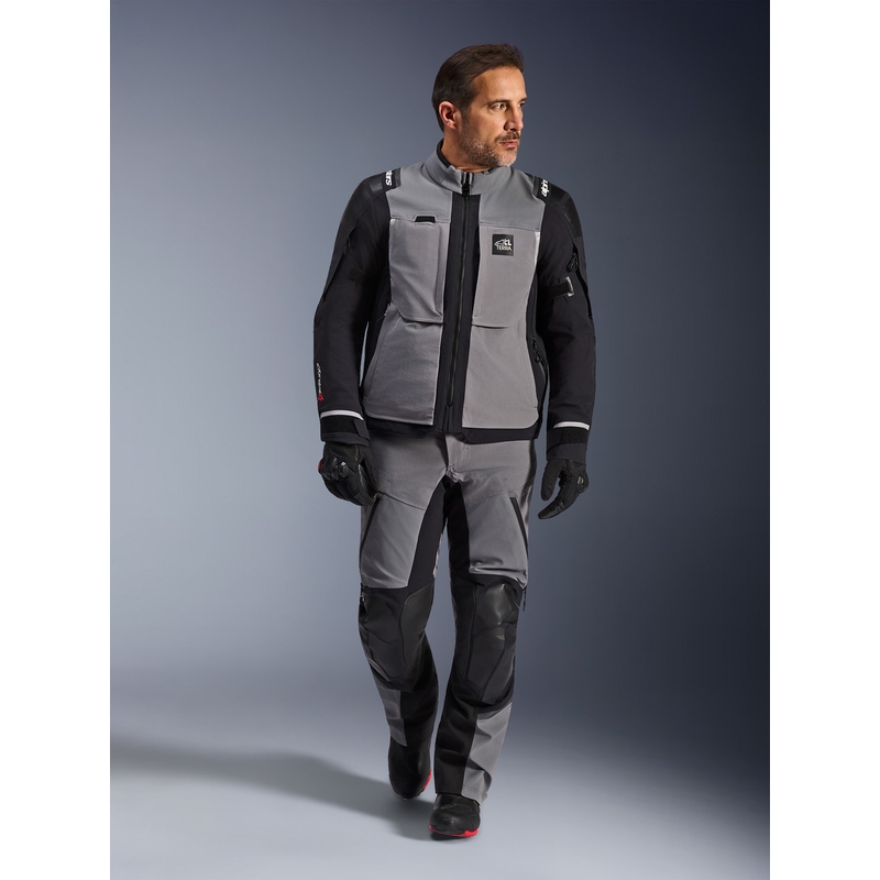 Alpinestars Andes PRO Drystar XF motocikla jaka, tumši pelēka-melna