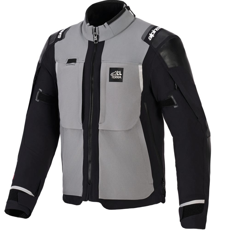 Alpinestars Andes PRO Drystar XF motocikla jaka, tumši pelēka-melna