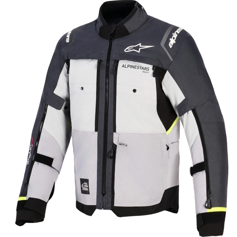 Alpinestars Cusco Drystar motocikla jaka gaiši pelēka-gaiši zila-tumši zila
