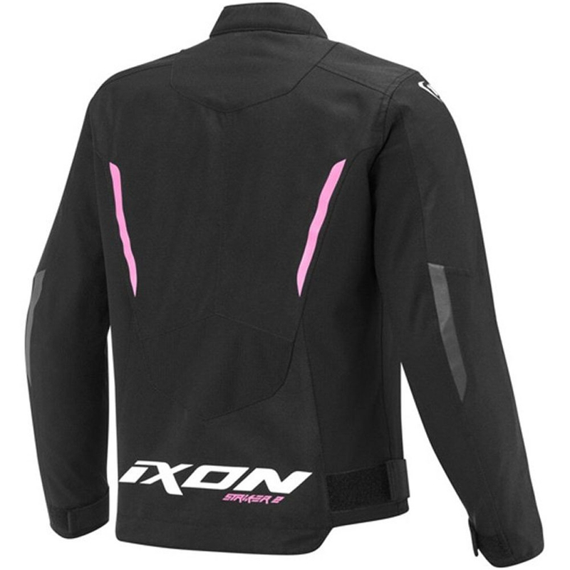 Bērnu motocikla jaka IXON Striker 2 melna-fluorescējoši rozā