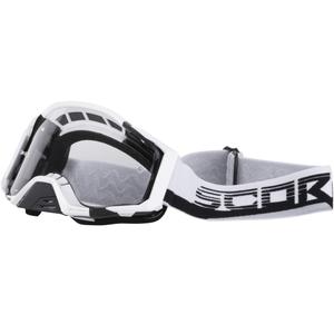Scorpion MX maskas motokrosa brilles, baltas-melnas