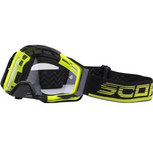 Scorpion MX maska, fluo dzelteni melna motokrosa brilles