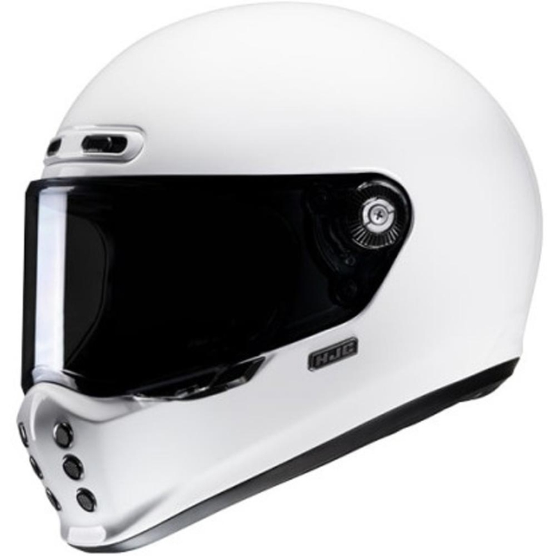 HJC V10 Solid pilnas sejas motocikla ķivere, balta