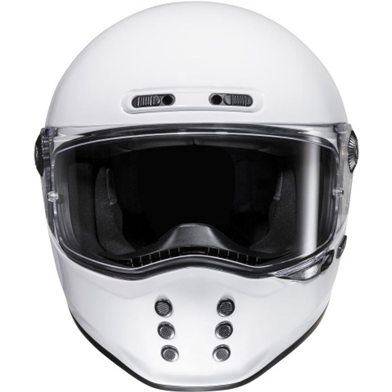 HJC V10 Solid pilnas sejas motocikla ķivere, balta