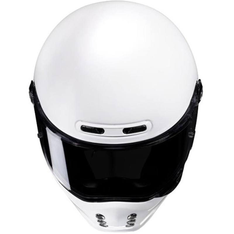 HJC V10 Solid pilnas sejas motocikla ķivere, balta