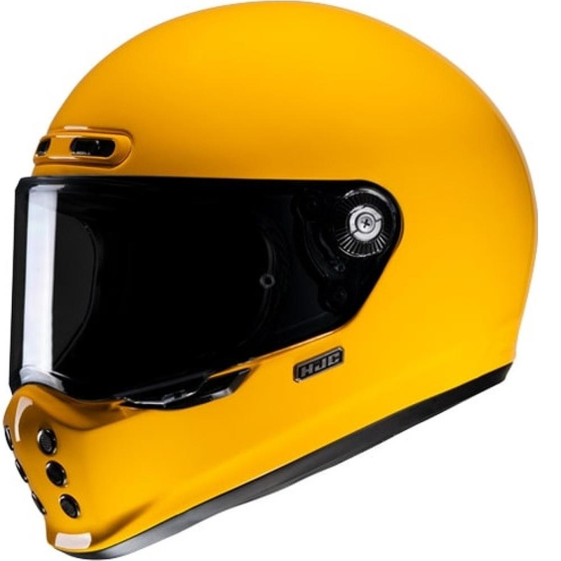 Integrēta motocikla ķivere HJC V10 Solid dzeltena